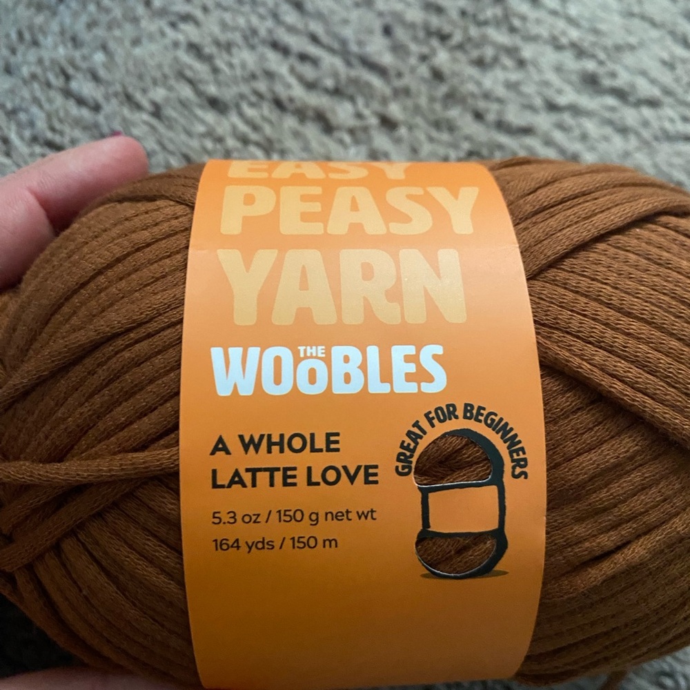The Woobles Easy Peasy Yarn in Brown